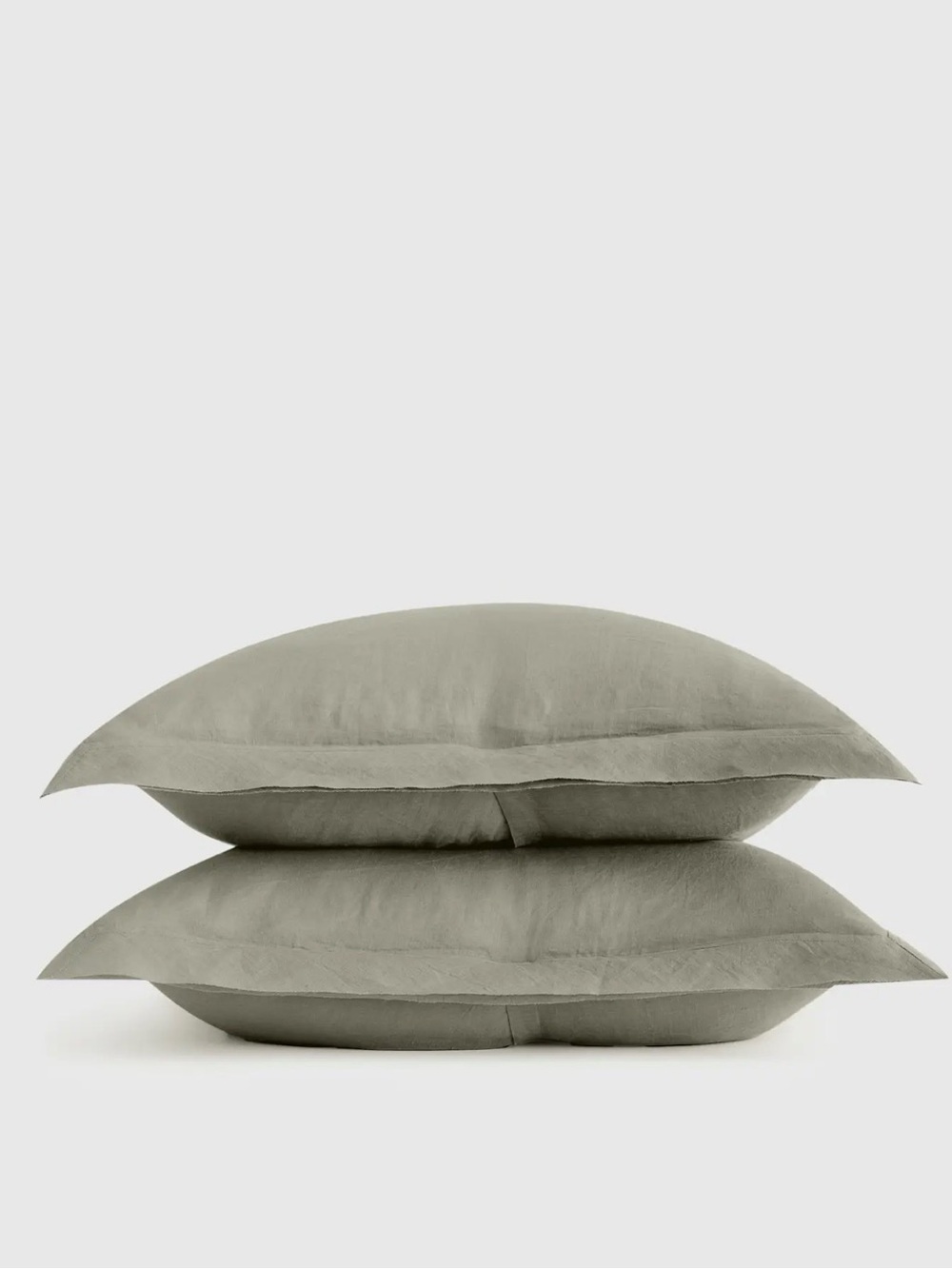New Quince Linen Pillow Sham Pair in Willowleaf - Retail $55